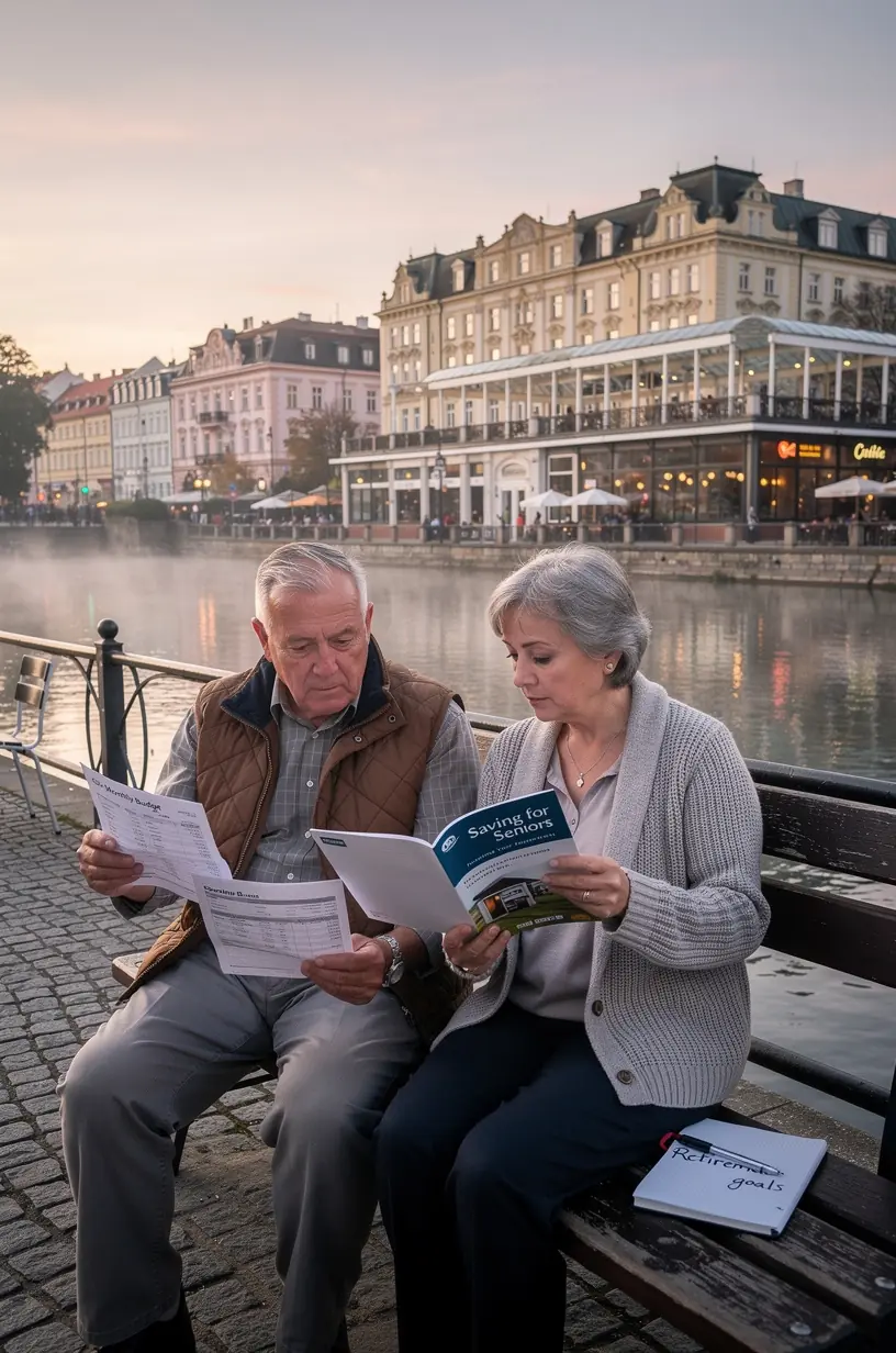 Graf ukazující růst úspor v průběhu času s výraznými milníky a popisky