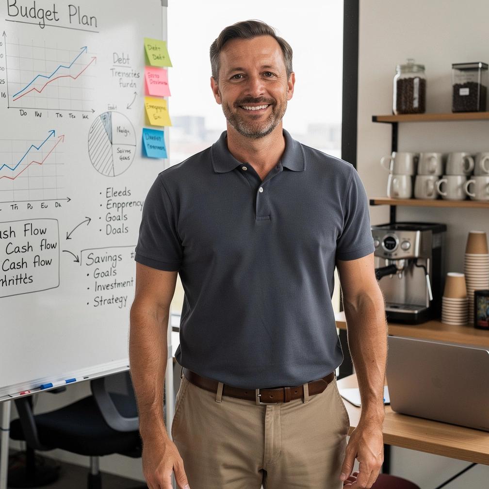 Obrázek člověka zapisujícího finanční cíle do deníku, symbolizující budování spořících návyků